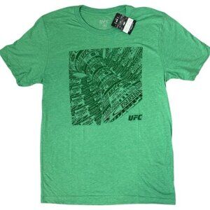 UFC Velocity Green Graphic Unisex Men Women T-Shirt $35 MSRP Authentic UFC NWT